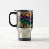 Stained Glass Mountain Sunrise Mug Reisbeker (Links)
