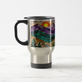 Stained Glass Mountain Sunrise Mug  Reisbeker
