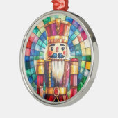 Stained Glass Nutcracker Personalized Christmas Metalen Ornament (Links)