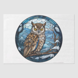 Stained Glass Owl Tissuepapier