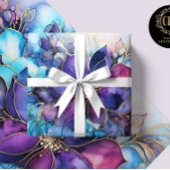 Stained Glass Purple Blue Florals Luxe Aesthetics  Tissuepapier