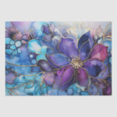 Stained Glass Purple Blue Florals Luxe Aesthetics  Tissuepapier (Voorkant)