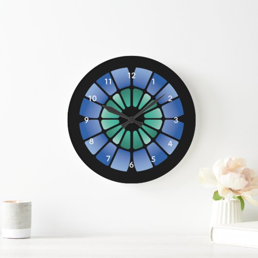 Stained Glass (Radial - Midnight) Grote Klok (Huis)
