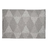 Stained Glass Silver Diamond Pattern Kussensloop (Achterkant)