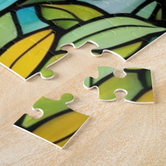 Stained Glass Sloth Jigsaw Puzzle (Côté)