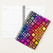 stained glass squares - vibrant rainbow :  planner (Display)