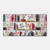 Stained Glass Style Bookshelf Desk Mat (Recto)