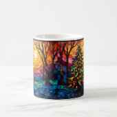 Stained Glass Style Christmas Tree with Sun Koffiemok (Center)