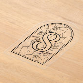 Stained Glass Style Table Number Eight Acryl Uitnodigingen (Laagn)