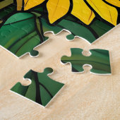 Stained Glass Sunflower Jigsaw Puzzle (Côté)