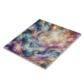 Stained glass wave tegeltje (Zijkant)