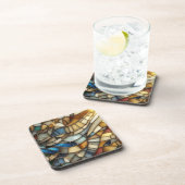 Stained Glass Waves Bier Onderzetter (Rechterzijde)