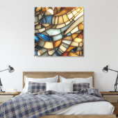 Stained Glass Waves Canvas Afdruk (Insitu (Slaapkamer))
