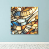Stained Glass Waves Canvas Afdruk (Insitu (Houten vloer))