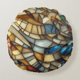 Stained Glass Waves Rond Kussen