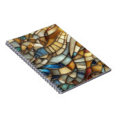 Stained Glass Waves Spiral Notebook Notitieboek (Rechterzijde)