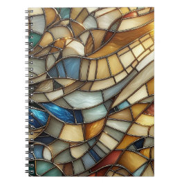 Stained Glass Waves Spiral Notebook Notitieboek