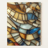 Stained Glass Waves Spiral Notebook Planner (Achterkant)