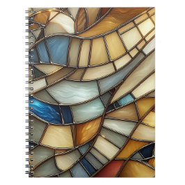 Stained Glass Waves Spiral Photo Notebook Notitieboek