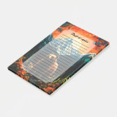 Stained Glass Wildlife Mountain Sunset Bear Post-it® Notes (Schuin)