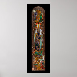 Stained Glass Window Design of St. Gobnait Poster