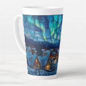 Stained Glass Winter Village Latte Mok (Linkerhoek)