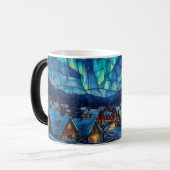 Stained Glass Winter Village Magische Mok (Voorkant links)