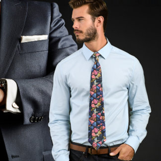 Stained glass with holy spirit dove Neck Tie Stropdas