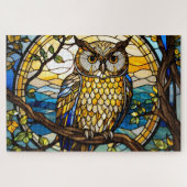 Stained Grass Owl Jigsaw Puzzle (Horizontal)