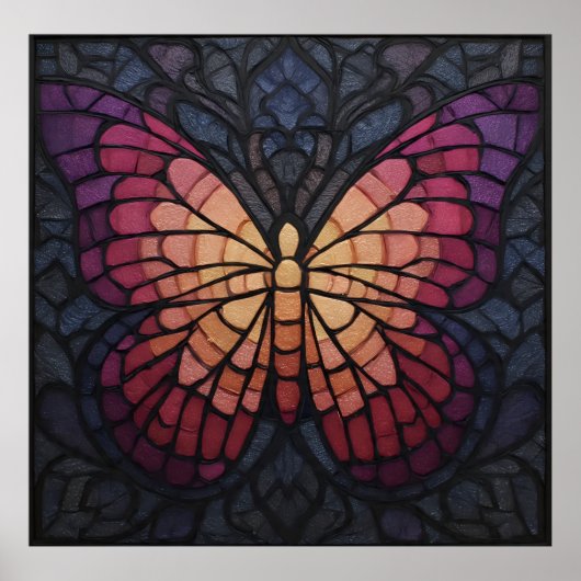 StainedGlassButterFly Poster (Voorkant)