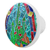 Stainglass Emerald Castle van de Tovenaar van Oz Keramische Knop (Rechts)