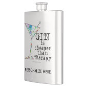 STAINLESS FLASK - GIN IS CHEAPER DAN THERAPIE HEUPFLES (Links)