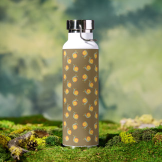 Stainless staal met leuk slakkenpatroon op mijn ei waterfles