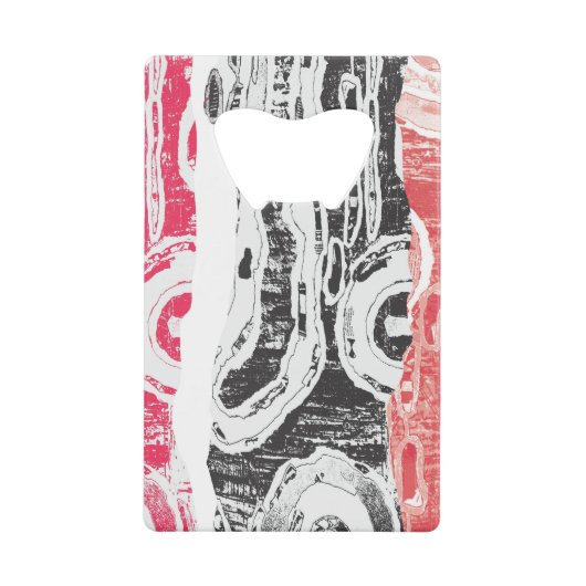 Stainless Steel Bottle Opener – Abstract Land Kredietkaart Flessenopener (Voorkant)