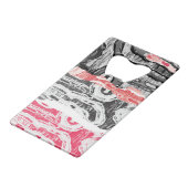 Stainless Steel Bottle Opener – Abstract Land Kredietkaart Flessenopener (Achterkant Gekanteld)