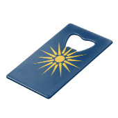 Stainless Steel Bottle Opener flag of Macedonia (Devant Angle)