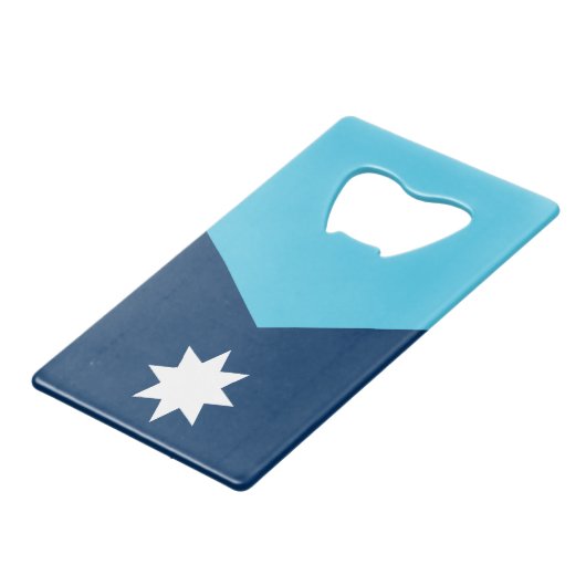 Stainless Steel Bottle Opener flag of Minnesota (Devant Angle)