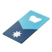 Stainless Steel Bottle Opener flag of Minnesota Kredietkaart Flessenopener (Achterkant Gekanteld)