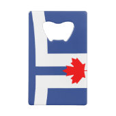 Stainless Steel Bottle Opener flag of Toronto Kredietkaart Flessenopener (Achterkant)