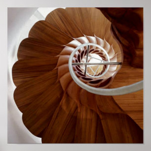 STAIRCASE binnenste cirkelkunst: grafische kaart v Poster