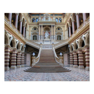 Staircase in Justizpalast, Wenen, Oostenrijk Perfect Poster