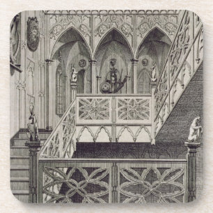 Staircase in Strawberry Hill, gegraveerd door J. N Bier Onderzetter