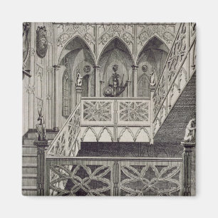 Staircase in Strawberry Hill, gegraveerd door J. N Magneet