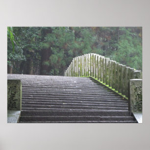 Stairs op Mt. Kurama Poster