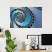 Stairwell - Fractal Poster (Thuiskantoor)