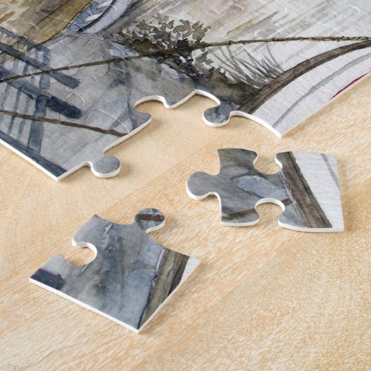 Staithes, North Yorkshire, Waterverf Engeland Legpuzzel (Zijkant)