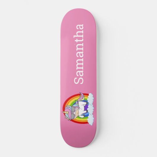 Stakeboard Unicorn Gang Pink Skateboard (Voorkant)