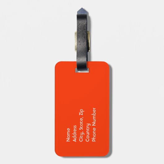 Stal mijn bagage, doe mijn was bagagelabel (Achterkant verticaal)