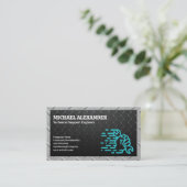 Stalen achtergrond | Sleutel in hand Visitekaartje (Staand voorkant)