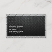 Stalen achtergrond | Sleutel in hand Visitekaartje (Achterkant)